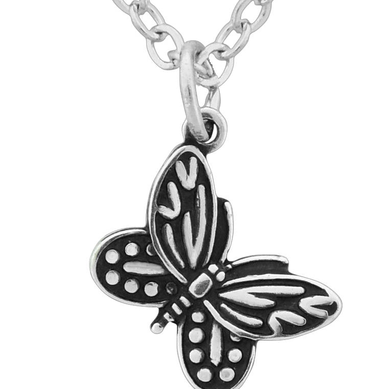Wheeler Butterfly Sterling Silver Pendant Necklace 