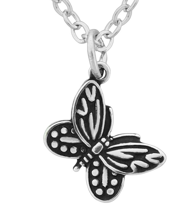 Wheeler Butterfly Sterling Silver Pendant Necklace 