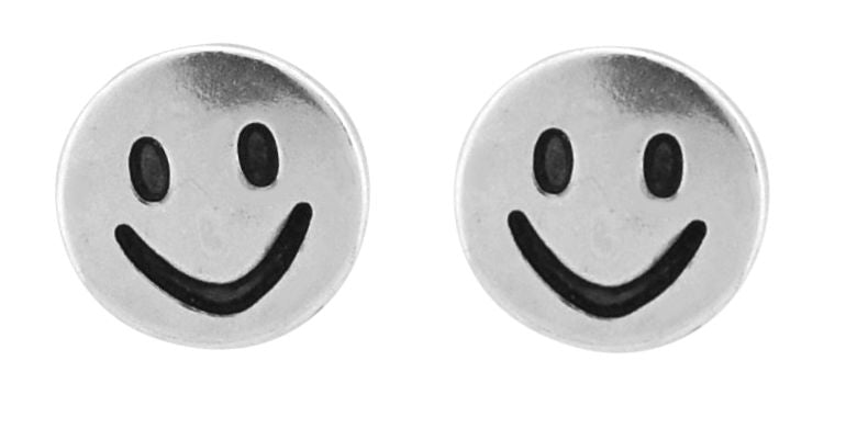 Wheeler Smiley Face Sterling Silver Earrings 