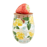 Mud Pie - Fruit Wine Glass Set - Lemon
