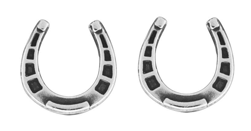 Wheeler Horseshoe Sterling Silver Earrings 