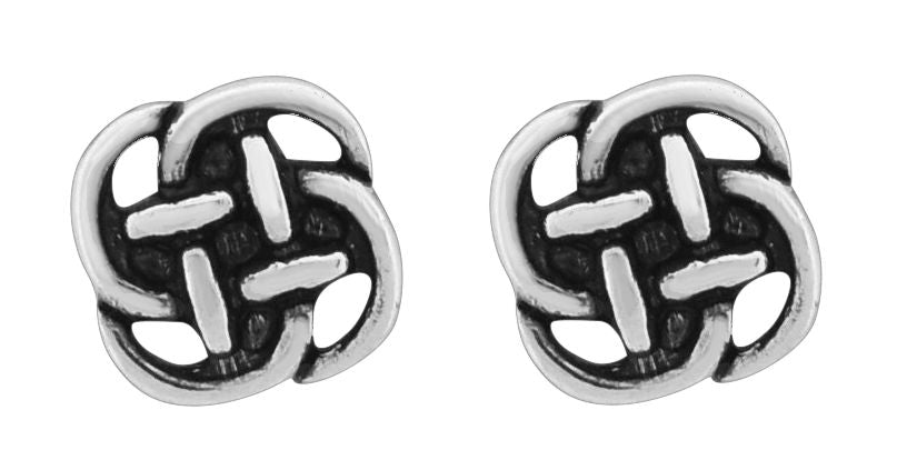 Wheeler Round Knot Sterling Silver Earrings 