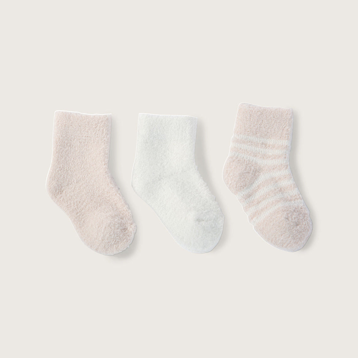 Barefoot Dreams Pink/Pearl CozyChic Lite Infant Socks 3 pack