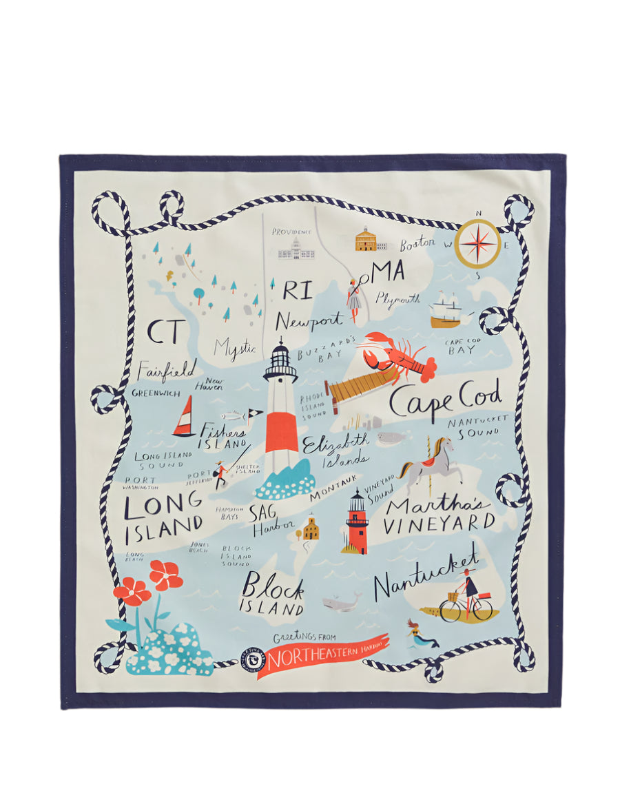 Spartina 449 Northeastern Harbors Dish Towel