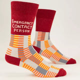 Blue Q - Emergency Contact Men's Crew Socks