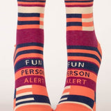 Blue Q - Fun Person Alert Ankle Socks
