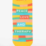 Blue Q - Peace & Therapy Sneaker Socks L/XL
