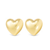 Amanda Blu Gold Ella Polished Heart Stud Earrings