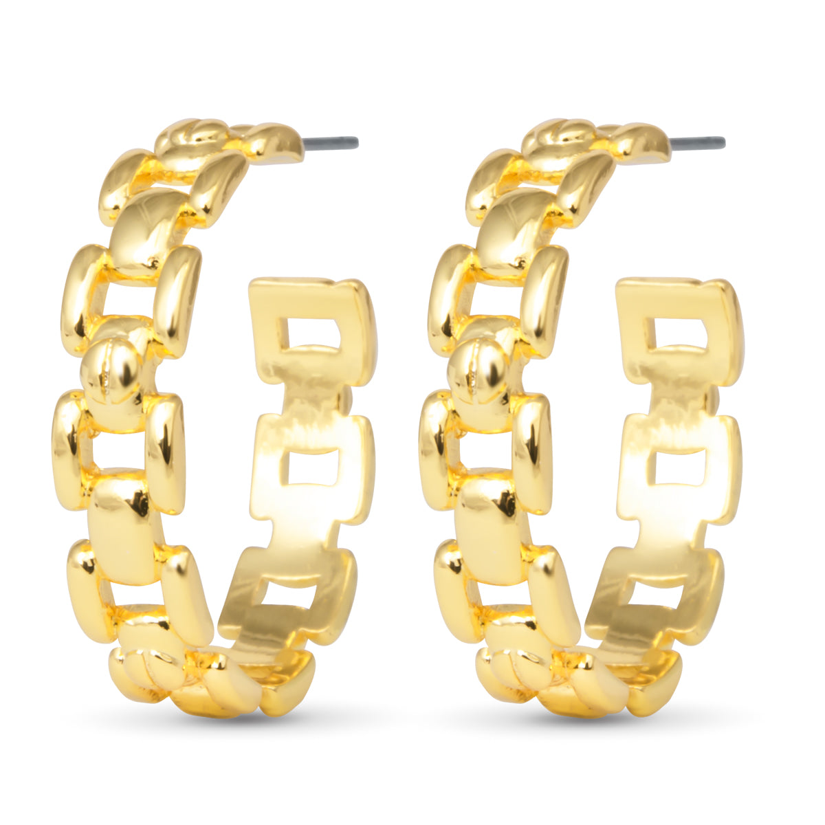 Amanda Blu Gold Zoe Polished Huggie Earrings
