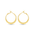 Amanda Blu Gold Ivy Textured Twisted Hoop Earrings