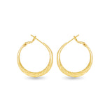 Amanda Blu Gold Ivy Textured Twisted Hoop Earrings