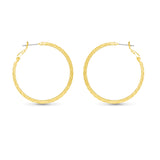 Amanda Blu Gold Leilani Polished Braided Large Hoop Earrings