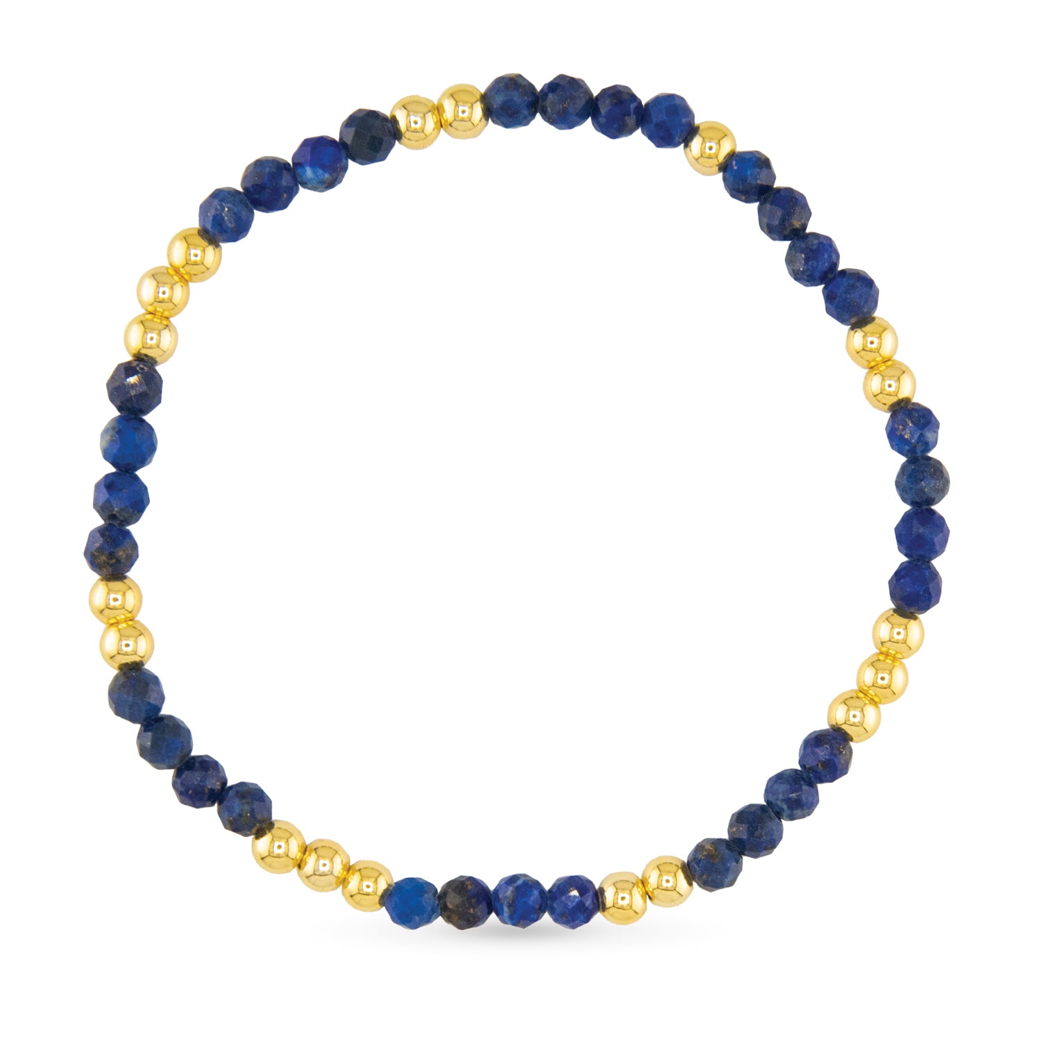 Amanda Blu Lapis Stretch Beaded Stone Bracelet