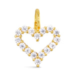 Amanda Blu & Co Gold Heart CZ Charm