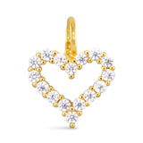 Amanda Blu & Co Gold Heart CZ Charm