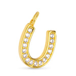 Amanda Blu & Co Gold Horseshoe CZ Charm