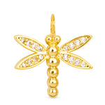Amanda Blu & Co Gold Dragonfly CZ Charm