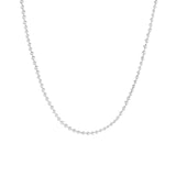 Amanda Blu Silver Beaded Chain Necklace