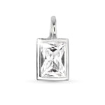 Amanda Blu Silver Rectangle CZ Charm