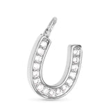 Amanda Blu Silver Horseshoe CZ Charm