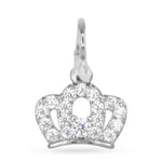 Amanda Blu Silver Crown CZ Charm