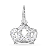 Amanda Blu Silver Crown CZ Charm