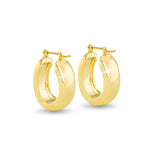 Amanda Blu Gold Emily Polished Bold Oval Hoop Earrings