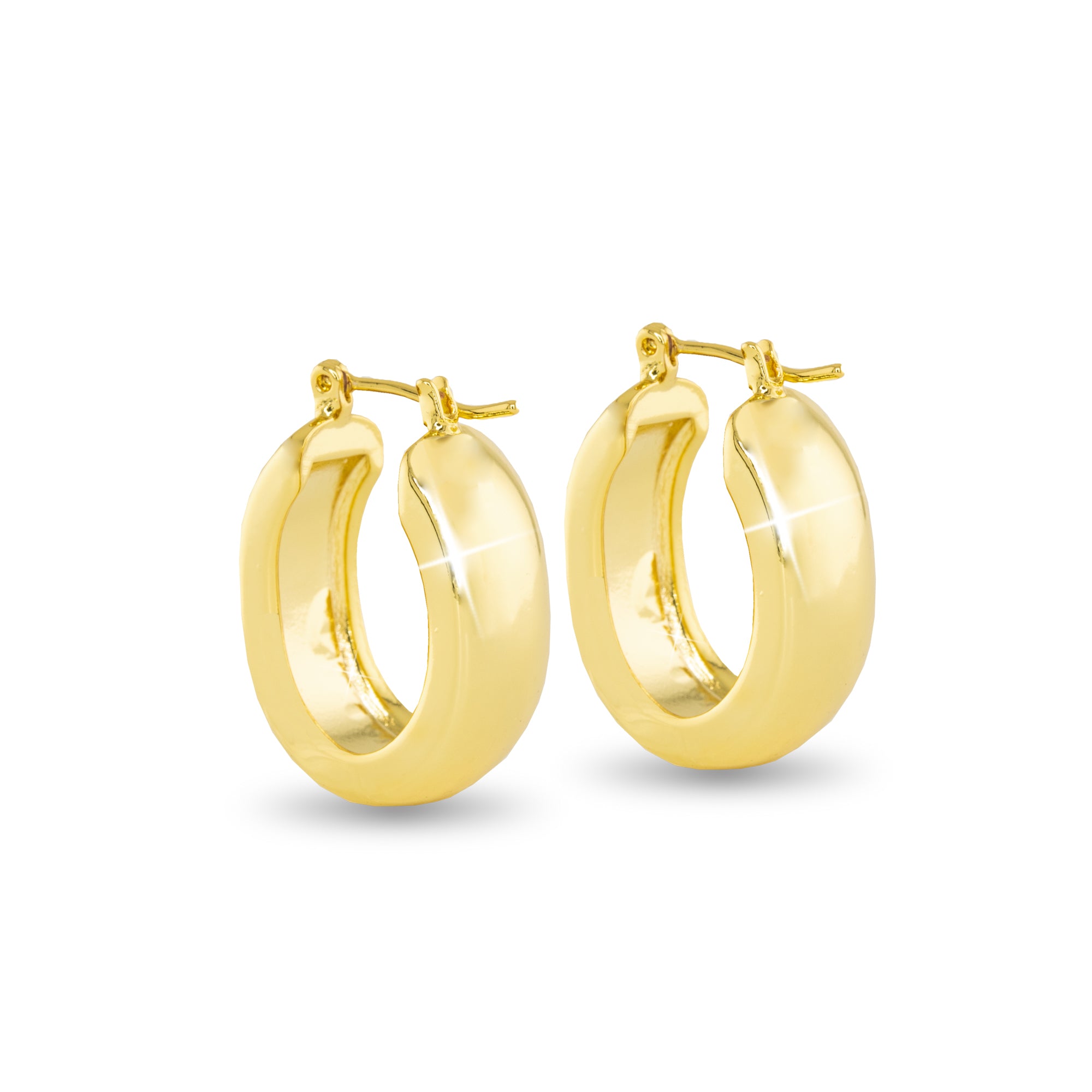Amanda Blu Gold Emily Polished Bold Oval Hoop Earrings