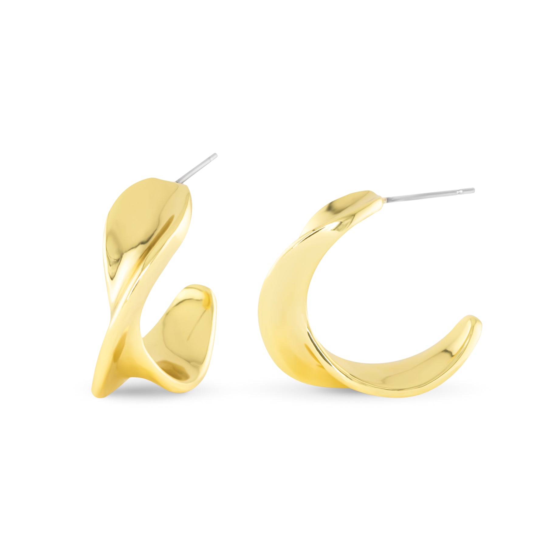 Amanda Blu Gold Daphne Polished Hoop Earrings
