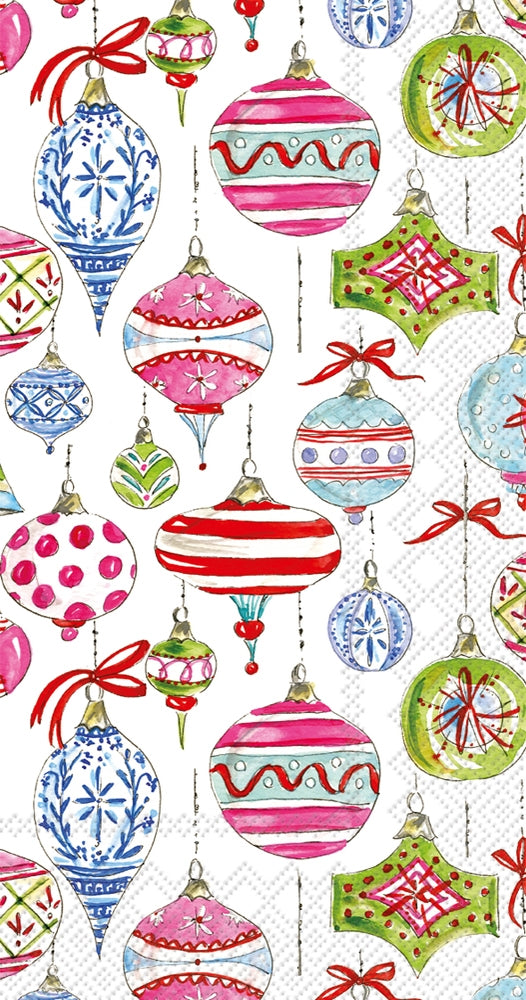 Boston International Guest Napkins Vintage Ornaments