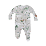 Angel Dear Winter Fun Skiers 2 Way Zipper Footie 
