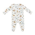 Back of Angel Dear Delicate Safari 2 Way Zipper Footie 
