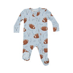 Angel Dear Blue Footballs 2 Way Zipper Footie 