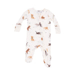 Angel Dear Watercolor Puppies 2 Way Zipper Footie Front View