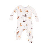 Angel Dear Watercolor Puppies 2 Way Zipper Footie Front View