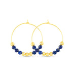 Amanda Blu Lapis Beaded Hoop Earrings