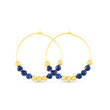 Amanda Blu Lapis Beaded Hoop Earrings