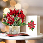 Fresh Cut Paper Mini Birch Poinsetta