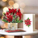Fresh Cut Paper Mini Birch Poinsetta