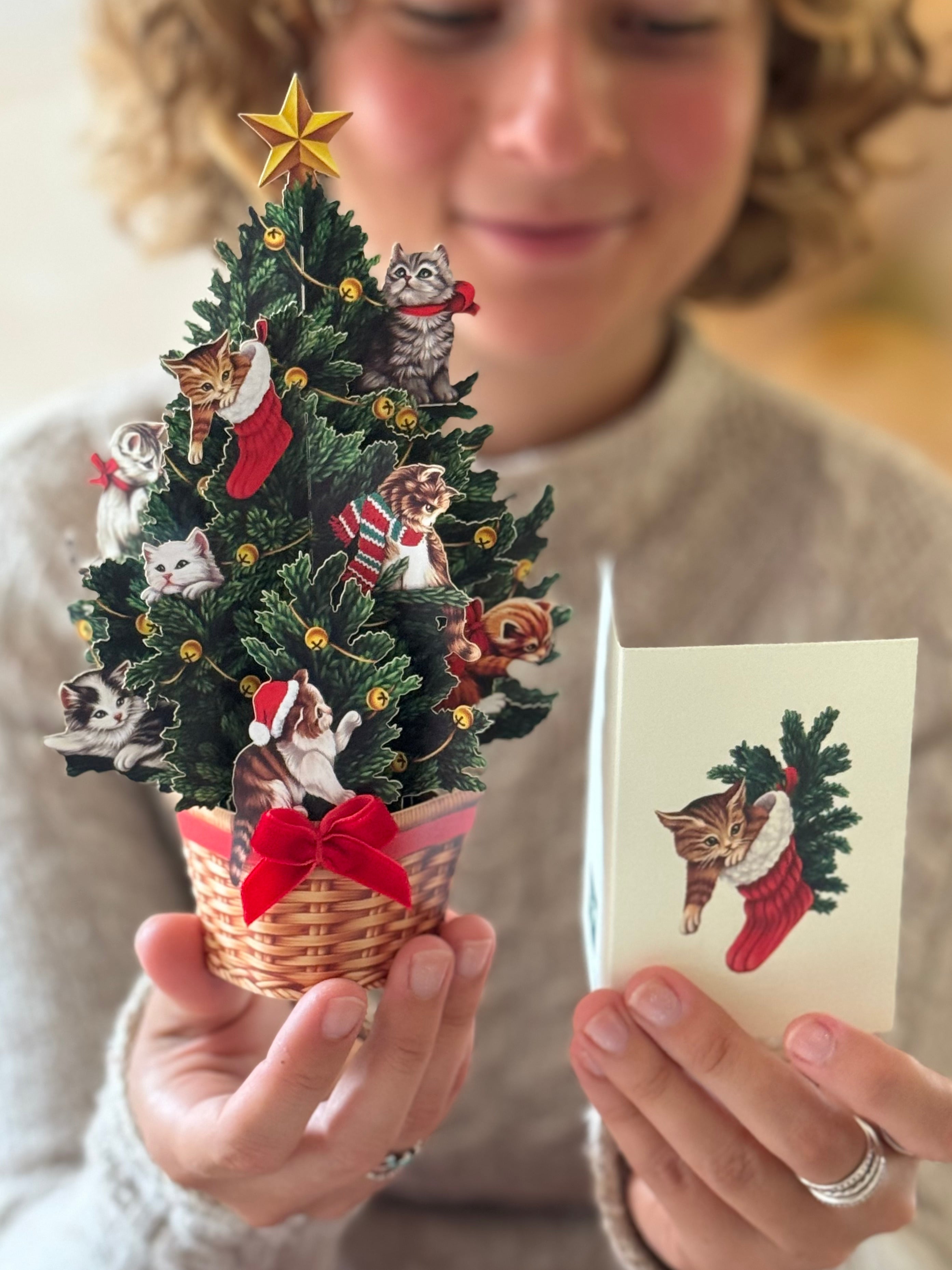 Fresh Cut Paper Mini Meow Christmas Tree