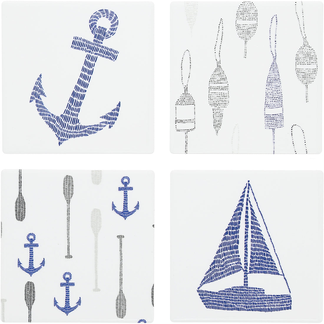 Pavillion Gift Company - 4" Ceramic Coasters (set of 4) Lake
