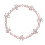 Periwinkle Bracelet Little Love Bows & Pearls