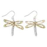 Periwinkle - Two Tone Dragonflies Earrings