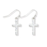 Periwinkle - Earrings - Hammered Cross