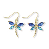 Periwinkle - Earrings - Blue & Aqua - Gold