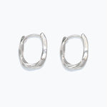 Periwinkle Earrings Silver Half Twist Hoop