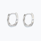 Periwinkle Earrings Silver Half Twist Hoop
