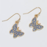 Periwinkle - Earrings - Blue Crystal Butterflies