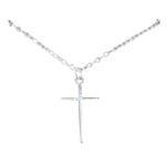 Periwinkle Necklace Classic Silver Cross