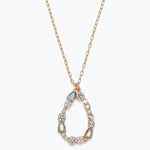Periwinkle Necklace AB Crystals With Pearls